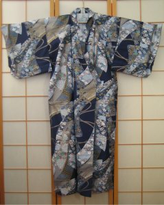 Kimono Rubans (marine, haut. 142cm)